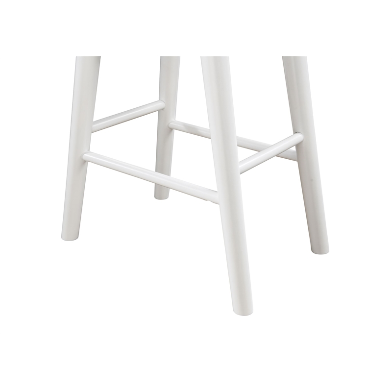 LuXeo Luna 29 in. White Leg  - Gray Seat (Set of 2)