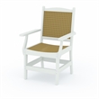 LuXeo Tuscany White Woven  Rattan Dining Set-7 Piece
