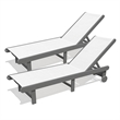 Venice Gray HDPE Chaise Lounge-Set of 2