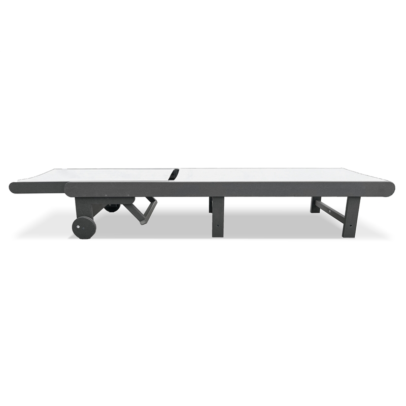 Venice Gray HDPE Chaise Lounge-Set of 2
