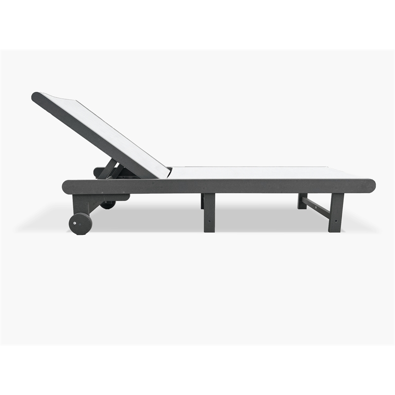 Venice Gray HDPE Chaise Lounge-Set of 2