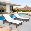 Venice Gray HDPE Chaise Lounge-Set of 2