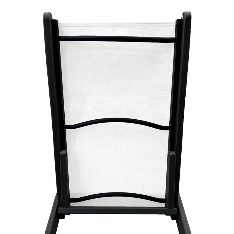 Venice Black HDPE Chaise Lounge-Set of 2