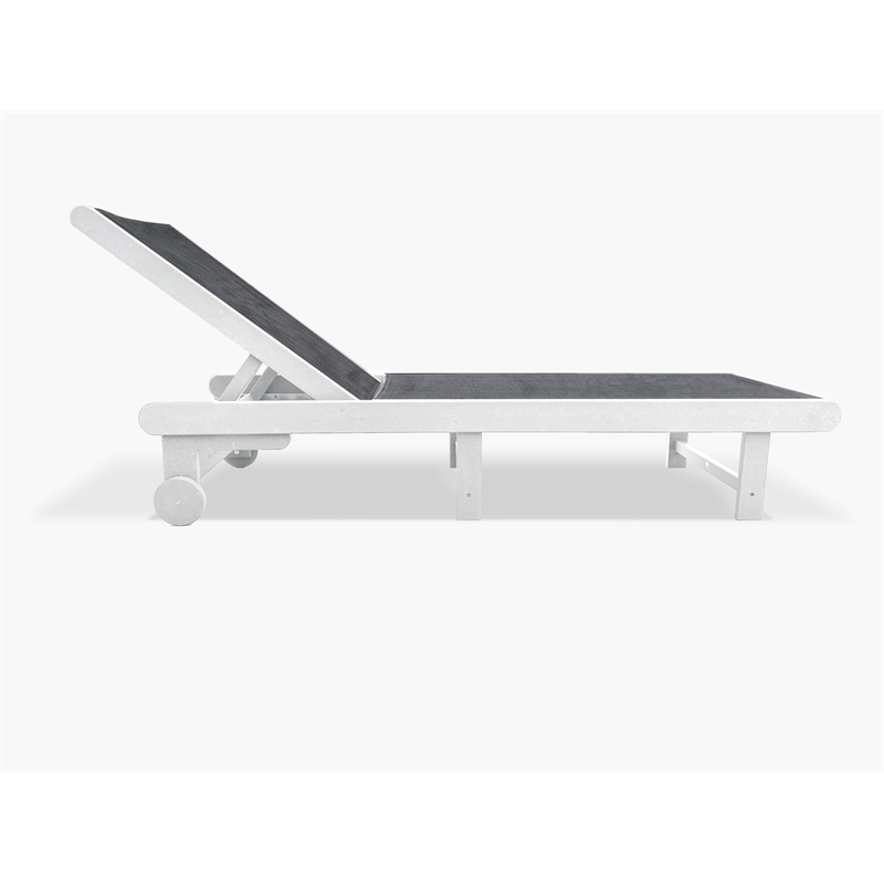 Venice HDPE Chaise Lounge-White (Set of 4)