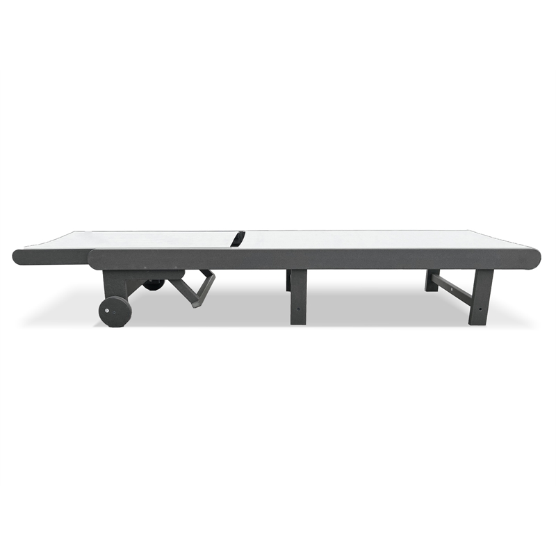 Venice HDPE Chaise Lounge- Gray (Set of 4)