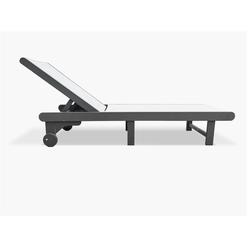 Venice HDPE Chaise Lounge- Gray (Set of 4)
