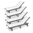Venice HDPE Chaise Lounge- Gray (Set of 4)