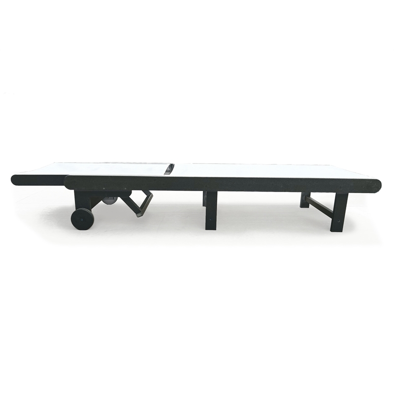 Venice HDPE Chaise Lounge- Black (Set of 4)