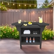 Cancun HDPE Serving Bar- Gray Two Tone