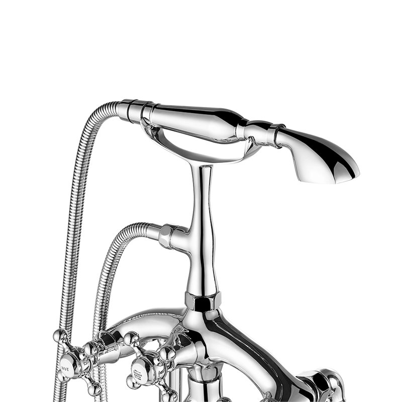 Vinnova Juniper Adjustable Center Wall Mount Tub Faucet in Chrome