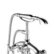 Vinnova Juniper Adjustable Center Wall Mount Tub Faucet in Chrome