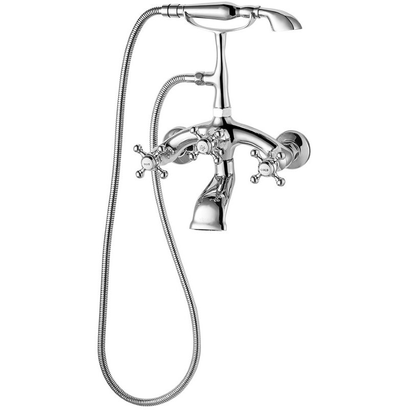 Vinnova Juniper Adjustable Center Wall Mount Tub Faucet in Chrome