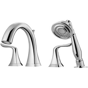 Vinnova Claudius Roman Tub Faucet with Hand Held Shower in Chrome