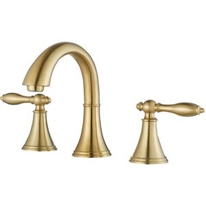 Vinnova Florence 8&quot Two Handle Widespread Bathroom Faucet in Gold