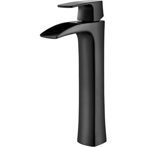 Vinnova Ciara Single Lever Vessel Bathroom Faucet in Matte Black