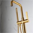 Vinnova Delara Freestanding Chrome Tub Faucet with Hand Shower in Gold