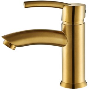 Vinnova Bliss Single Handle Basin Bathroom Faucet in Gold