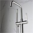 Vinnova Delara Freestanding Chrome Tub Faucet with Hand Shower in Nickel