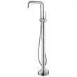 Vinnova Delara Freestanding Chrome Tub Faucet with Hand Shower in Nickel
