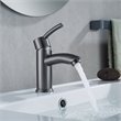 Vinnova Bliss Single Handle Basin Bathroom Faucet in Gunmetal Gray