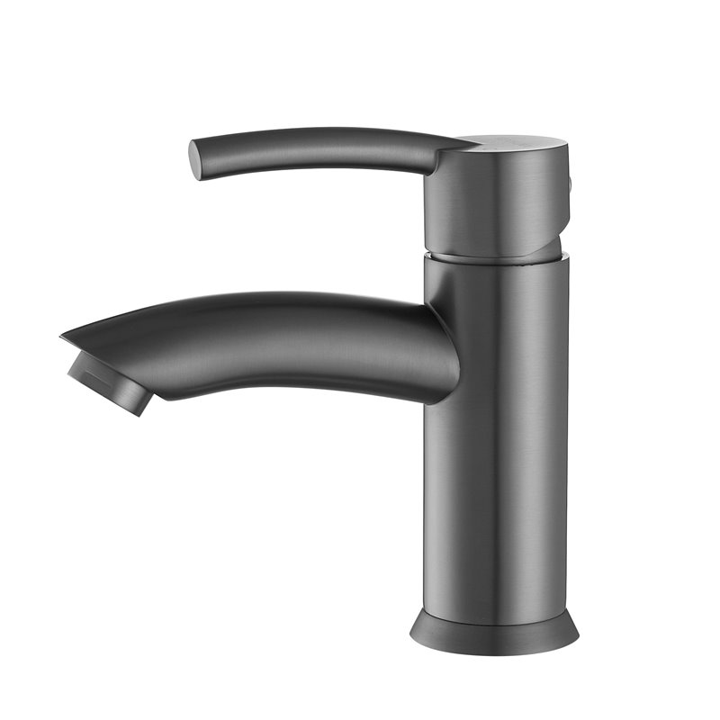 Vinnova Bliss Single Handle Basin Bathroom Faucet in Gunmetal Gray