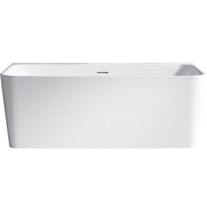 Vinnova Dashiel 59&quot x 31.5&quot Freestanding Soaking Bathtub in White