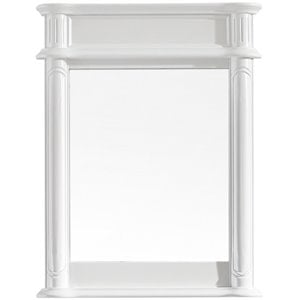 Vinnova Messina 30&quot Bathroom Vanity Framed Wall Mirror in White