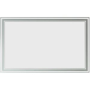 Vinnova Varese 48&quot LED Lit Accent Bathroom Vanity Wall Mirror in Silver