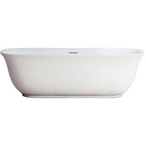 Vinnova Orion 67&quot x 31.5&quot Freestanding Soaking Bathtub in White