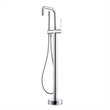 Vinnova Delara Freestanding Polished Chrome Tub Faucet with Hand Shower