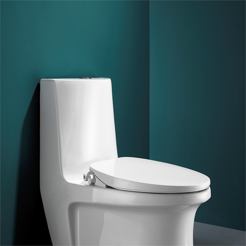 Vinnova Taranto Non-Electric Bidet for Elongated Toilet Seat in White