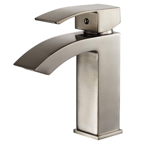noya single low-handle hole lever vessel satin nickel bathroom sink faucet