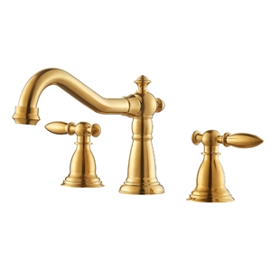 vinnova corella widespread brushed gold bathroom basin sink faucet