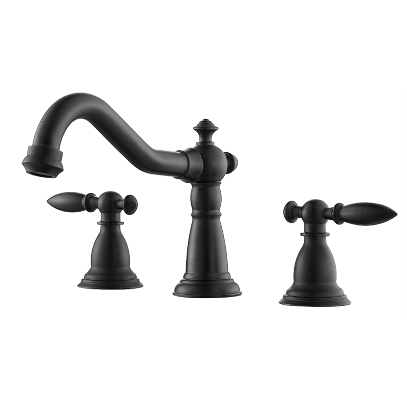Vinnova Corella Widespread Matte Black Bathroom Basin Sink Faucet