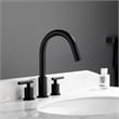 Vinnova Lodosa Widespread Matte Black Bathroom Basin Sink Faucet