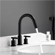 Vinnova Lodosa Widespread Matte Black Bathroom Basin Sink Faucet