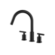 Vinnova Lodosa Widespread Matte Black Bathroom Basin Sink Faucet
