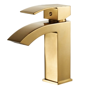 noya single low-handle hole lever vessel brushed gold bathroom sink faucet