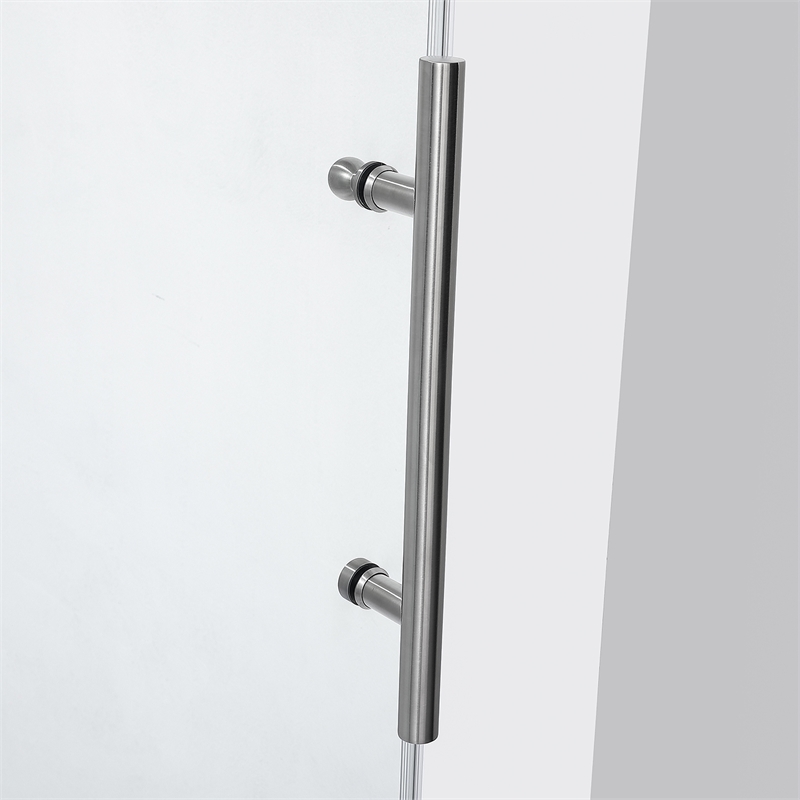 Vinnova Villena Glass Shower Enclosure with Sliding Door in Clear/Brushed Nickel