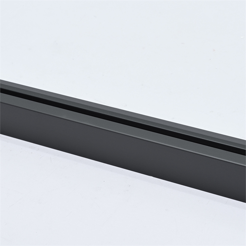 Vinnova Arcos Glass & Aluminum Panel with Framed Fixed in Clear/Matte Black