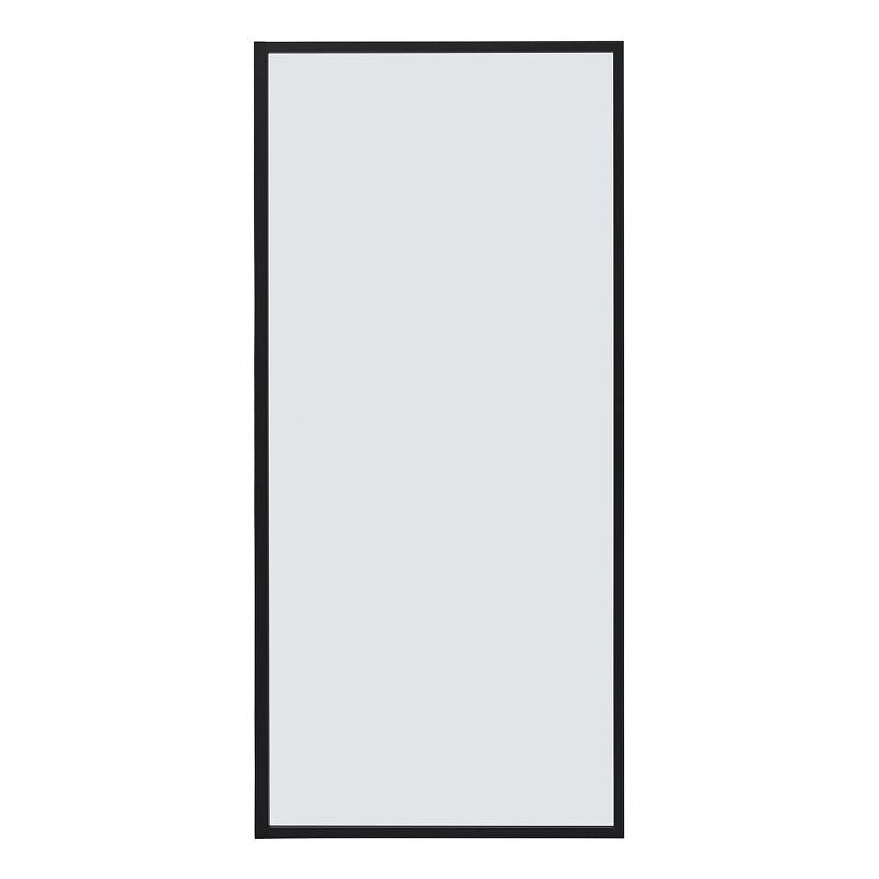 Vinnova Arcos Glass & Aluminum Panel with Framed Fixed in Clear/Matte Black