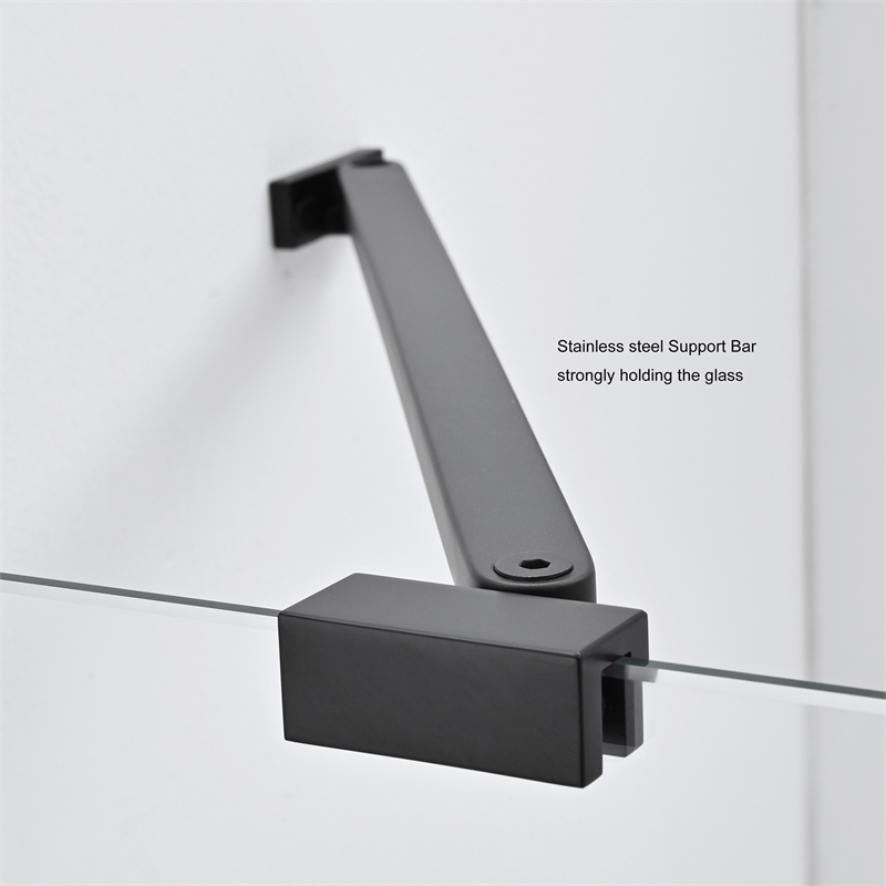 Vinnova Canteras Glass & Steel Bathtub with Hinged Door in Clear/Matte Black