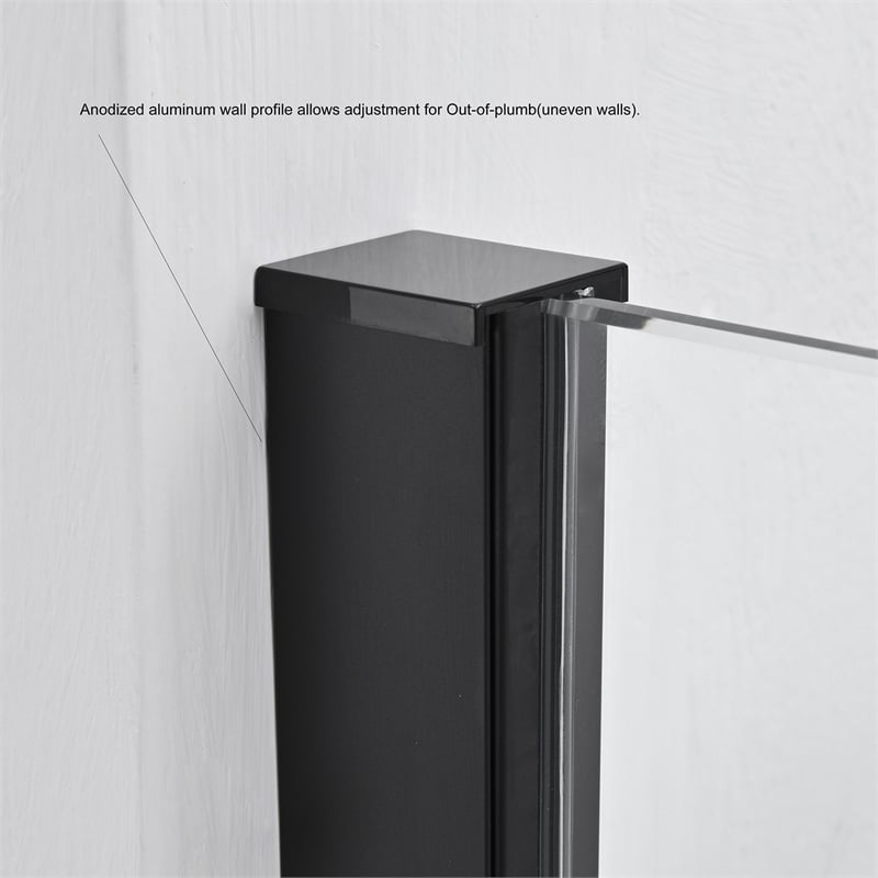 Vinnova Canteras Glass & Steel Bathtub with Hinged Door in Clear/Matte Black