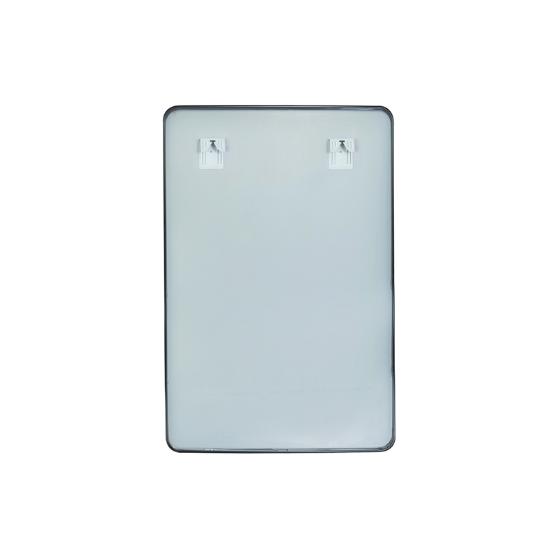 Vinnova Mutriku Rectangle Aluminum Bathroom Vanity Mirror in Brushed Black