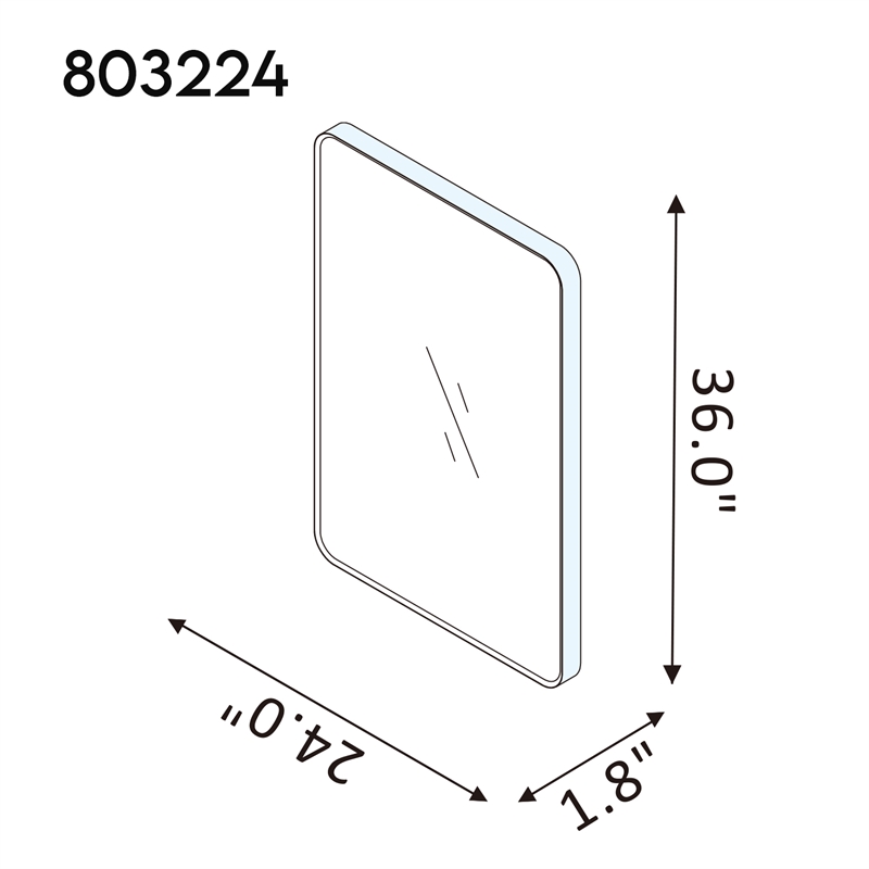 Vinnova Mutriku Rectangle Aluminum Bathroom Vanity Mirror in Brushed Gold