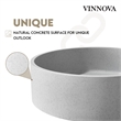 Vinnova Moguer Circular Modern Concrete Stone Vessel Bathroom Sink in Gray