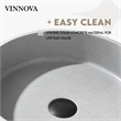 Vinnova Moguer Circular Modern Concrete Stone Vessel Bathroom Sink in Gray