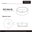 Vinnova Moguer Circular Modern Concrete Stone Vessel Bathroom Sink in Gray