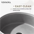 Vinnova Almonte Circular Modern Concrete Stone Vessel Bathroom Sink in Gray