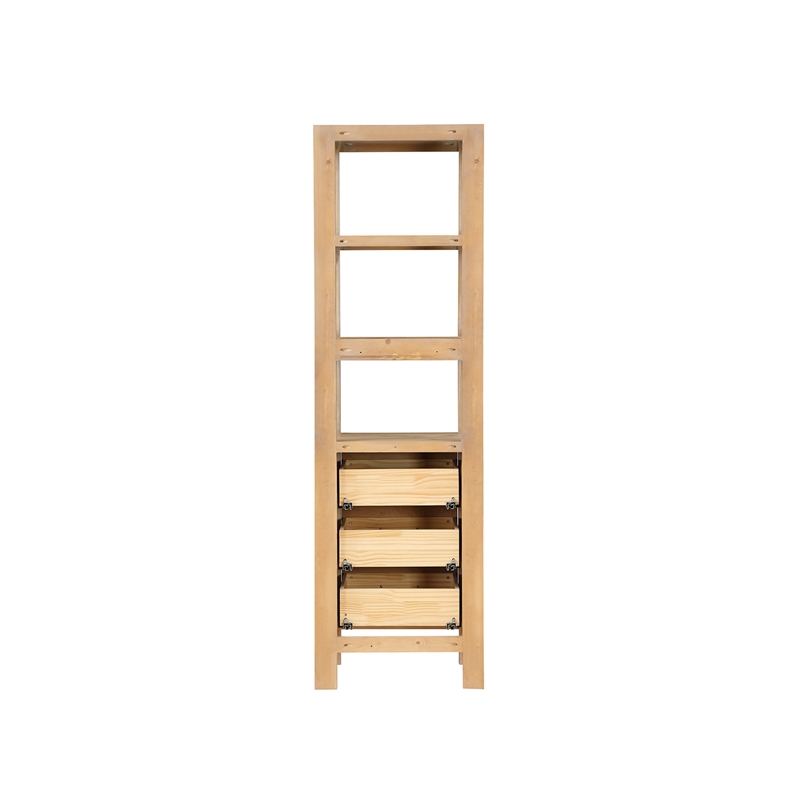 Leon 22in. Brown Linen Storage Cabinet for Bathroom and more